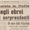 Il censimento degli ebrei annuncia risultati sorprendenti, &quot;La Stampa&quot;, 6 settembre 1938